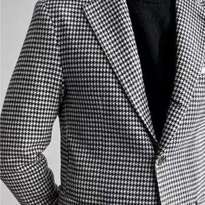 Stafford Blazer Sport Coat Suit Jacket Men Size 46L Navy Check
Houndstooth